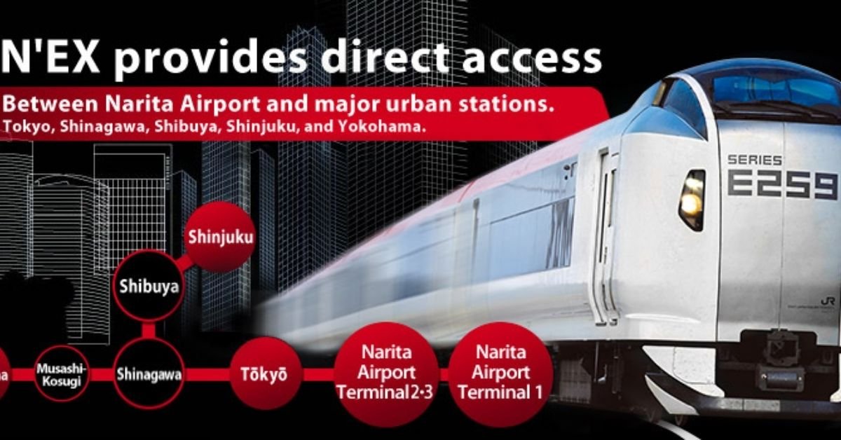 tokyo-trem-do-aeroporto-narita-express trem narita express do aeroporto de narita para o centro de tokyo